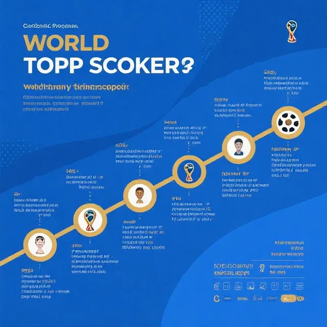 历届世界杯金靴趋势信息图